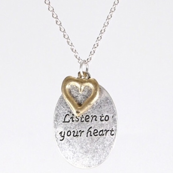 sarrah Jewelry - Last 1 New Listen To Your Heart  Necklace